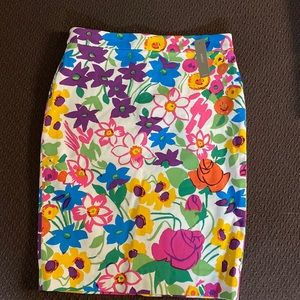 NWT J Crew floral pencil skirt size 6